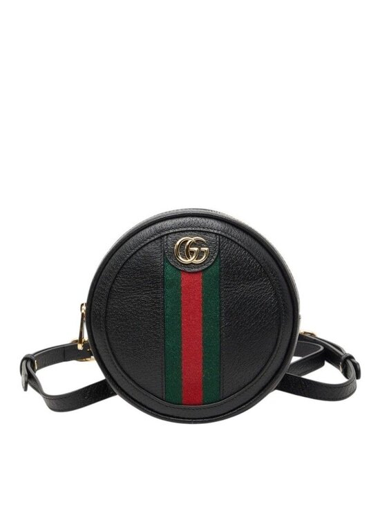 Gucci Ophidia Sherry Line GG Mini Backpack Black Leather Canvas